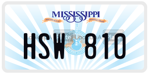 HSW810  license plate in MS