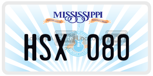 HSX080  license plate in MS