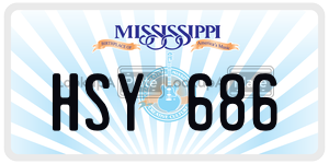 HSY686  license plate in MS