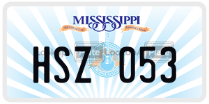 HSZ053  license plate in MS