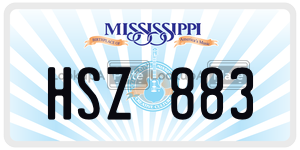HSZ883  license plate in MS