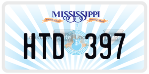 HTD397  license plate in MS