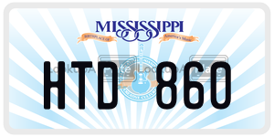 HTD860  license plate in MS