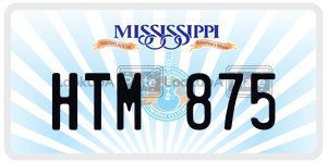 HTM875  license plate in MS