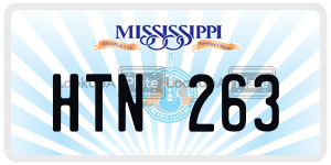 HTN263  license plate in MS