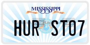 HURSTO7  license plate in MS