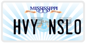 HVYNSLO  license plate in MS