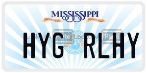 HYGRLHY  license plate in MS