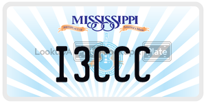 I3CCC  license plate in MS