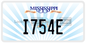 I754E  license plate in MS