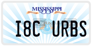 I8CURBS  license plate in MS