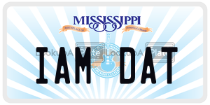 IAMDAT  license plate in MS