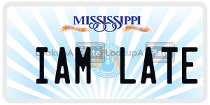 IAMLATE  license plate in MS