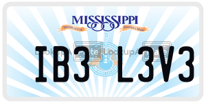 IB3L3V3  license plate in MS