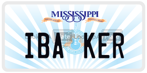 IBAKER  license plate in MS