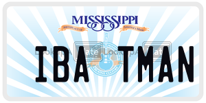 IBATMAN  license plate in MS