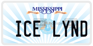 ICELYND  license plate in MS