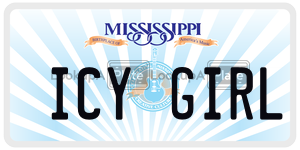 ICYGIRL  license plate in MS