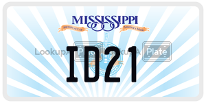 ID21  license plate in MS