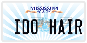 IDOHAIR  license plate in MS