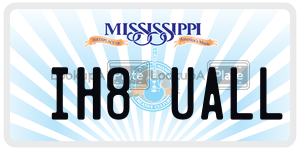 IH8UALL  license plate in MS