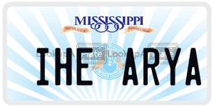 IHEARYA  license plate in MS