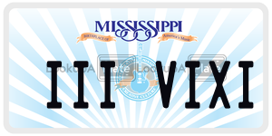 IIIVIXI  license plate in MS