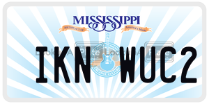 IKNWUC2  license plate in MS