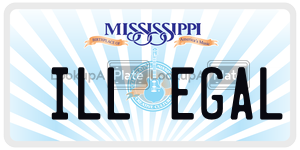 ILLEGAL  license plate in MS