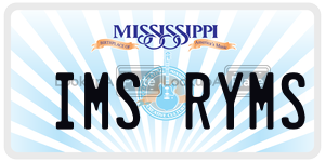 IMSRYMS license plate in Mississippi