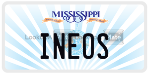 INEOS license plate in Mississippi