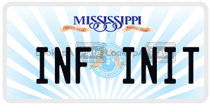 INFINIT  license plate in MS