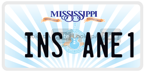 INSANE1  license plate in MS