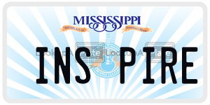 INSPIRE  license plate in MS