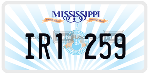 IR1259  license plate in MS