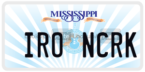 IRONCRK  license plate in MS