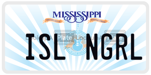ISLNGRL  license plate in MS
