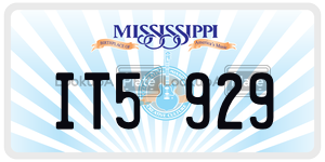 IT5929  license plate in MS