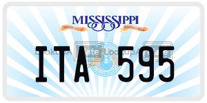 ITA595  license plate in MS