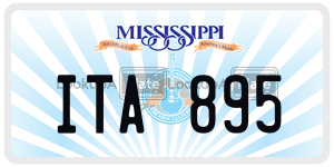 ITA895  license plate in MS