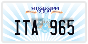 ITA965  license plate in MS