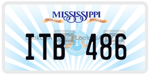ITB486  license plate in MS