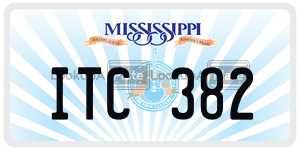 ITC382  license plate in MS