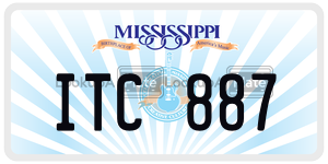 ITC887  license plate in MS