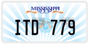 ITD779  license plate in MS