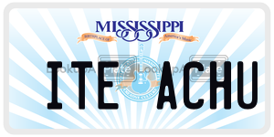 ITEACHU  license plate in MS