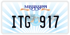 ITG917  license plate in MS