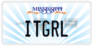 ITGRL  license plate in MS