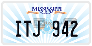 ITJ942  license plate in MS