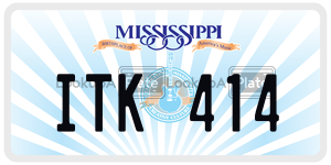 ITK414  license plate in MS